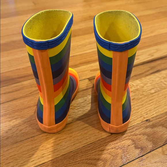 Hunter Kids' Multicolor Rainbow Striped Boots - Size US 9 (Toddler) - Picture 2 of 6